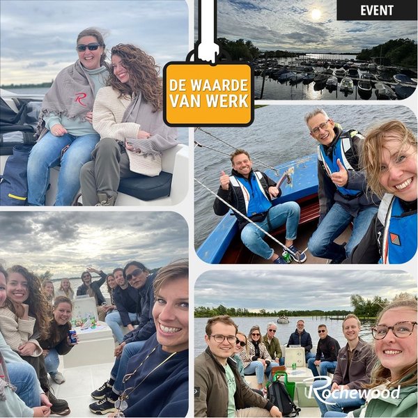 Collega's van Rochewood in diverse bootjes tijdens een event op de Loosdrechtse Plassen